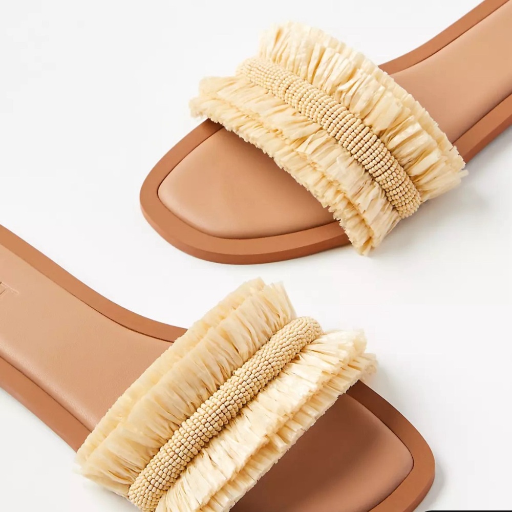 Loft Beaded Raffia Sandals
